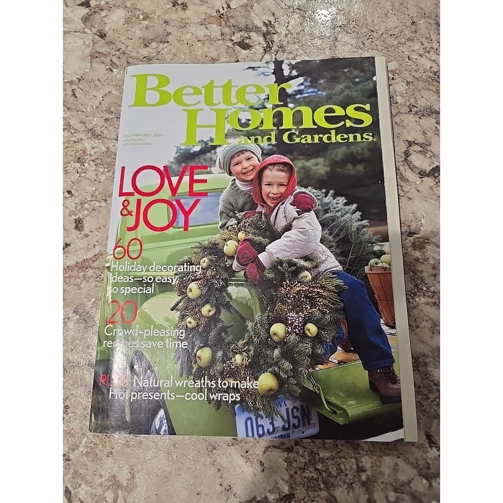Better Homes and Gardens Magazine December 2003 Love & Joy